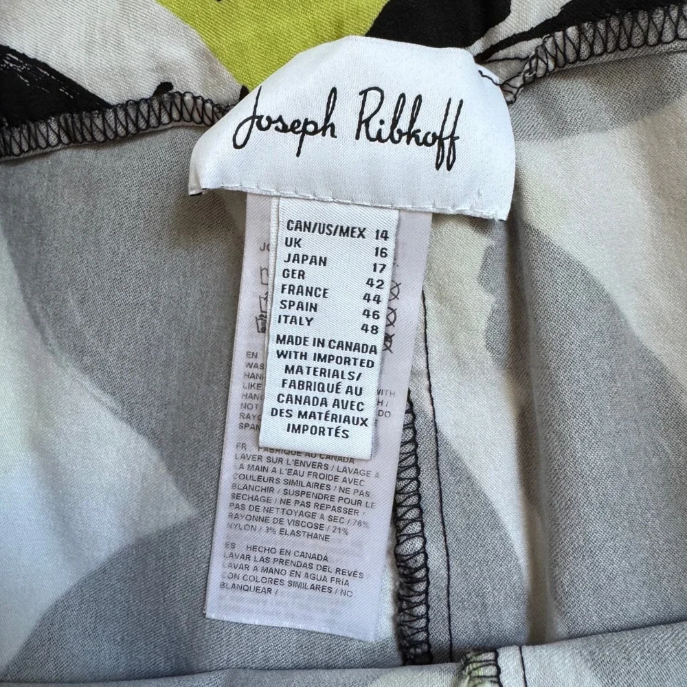 Joseph Ribkoff Abstract Print Mikkennium Pull-On Pants Women's Size 14 MSRP $159